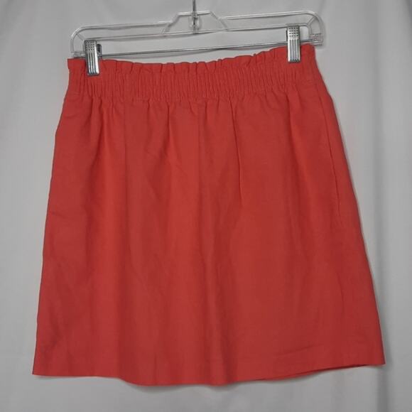 J. Crew Factory Women's Linen Blend Mini Skirt 2 - Picture 2 of 8